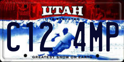 UT license plate C124MP