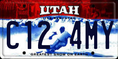 UT license plate C124MY