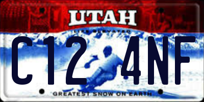 UT license plate C124NF