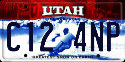 UT license plate C124NP