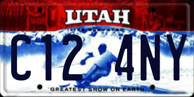 UT license plate C124NY