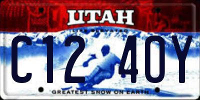 UT license plate C124OY
