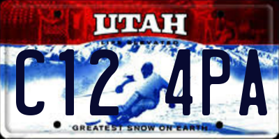 UT license plate C124PA