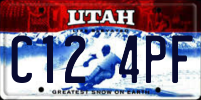 UT license plate C124PF