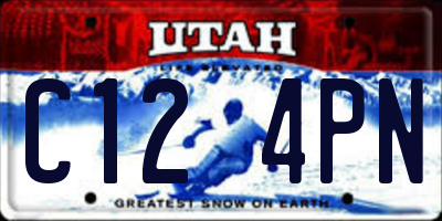UT license plate C124PN