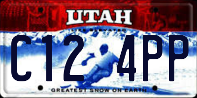 UT license plate C124PP