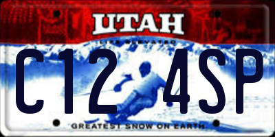 UT license plate C124SP