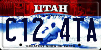 UT license plate C124TA
