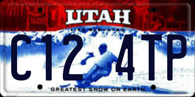 UT license plate C124TP