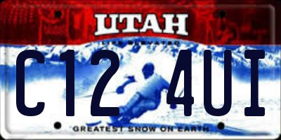 UT license plate C124UI