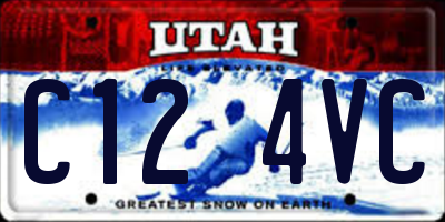 UT license plate C124VC