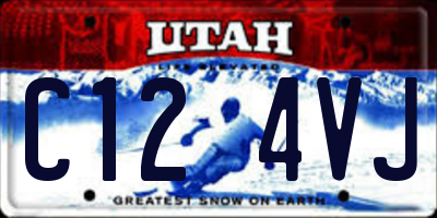 UT license plate C124VJ