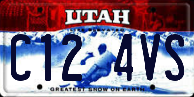 UT license plate C124VS