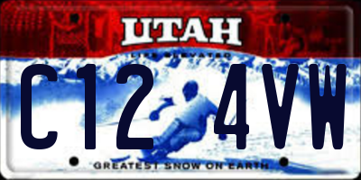 UT license plate C124VW