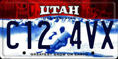 UT license plate C124VX