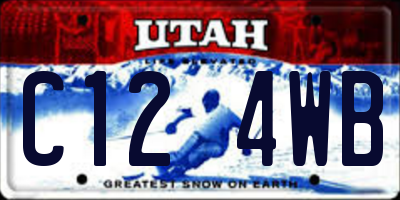 UT license plate C124WB
