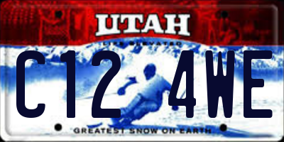 UT license plate C124WE