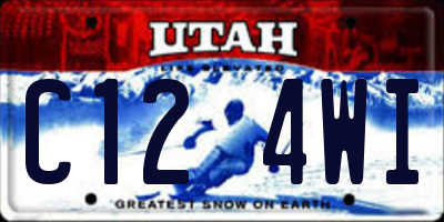UT license plate C124WI