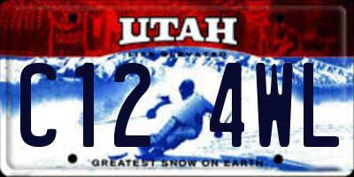 UT license plate C124WL