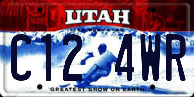 UT license plate C124WR