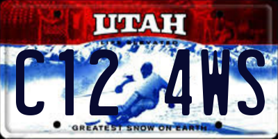 UT license plate C124WS