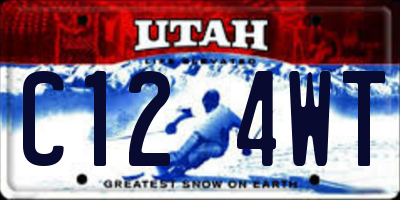 UT license plate C124WT
