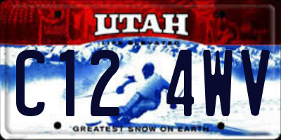 UT license plate C124WV