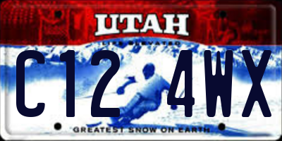 UT license plate C124WX