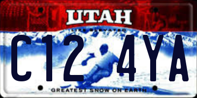 UT license plate C124YA