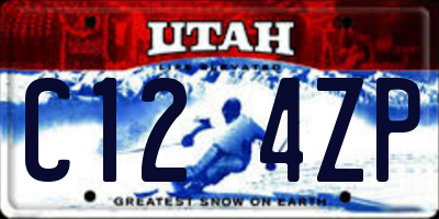UT license plate C124ZP
