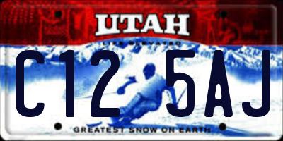 UT license plate C125AJ