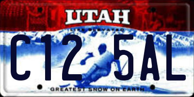 UT license plate C125AL