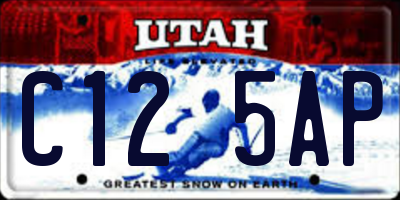 UT license plate C125AP