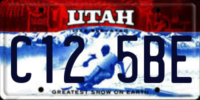 UT license plate C125BE
