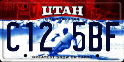 UT license plate C125BF