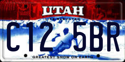 UT license plate C125BR