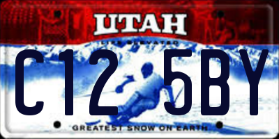 UT license plate C125BY