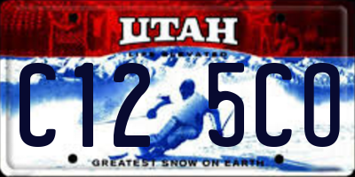 UT license plate C125CO