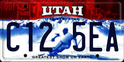 UT license plate C125EA