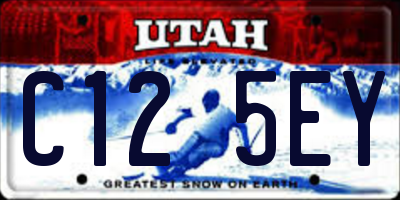 UT license plate C125EY