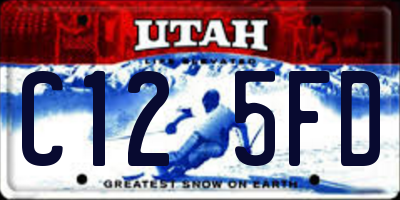 UT license plate C125FD