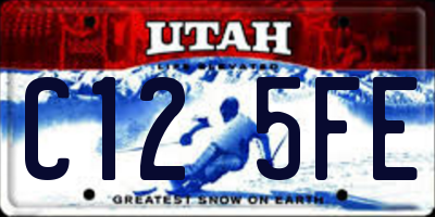 UT license plate C125FE
