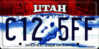 UT license plate C125FF