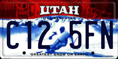UT license plate C125FN
