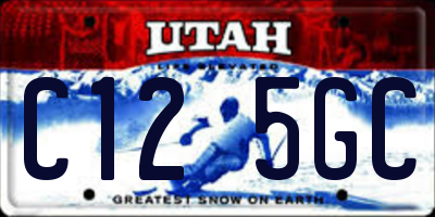 UT license plate C125GC