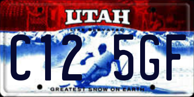 UT license plate C125GF