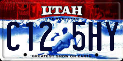 UT license plate C125HY