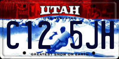 UT license plate C125JH