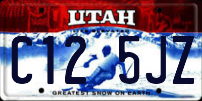 UT license plate C125JZ