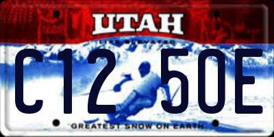 UT license plate C125OE